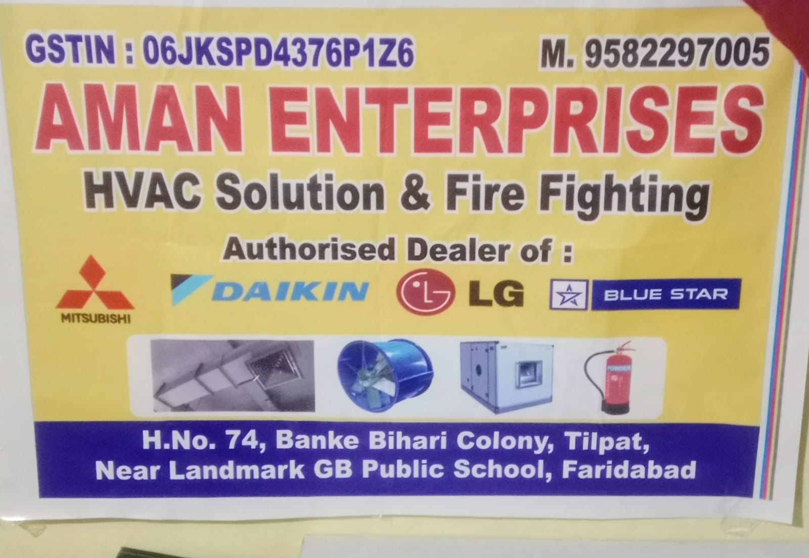 Fire fighting and HVAC business board