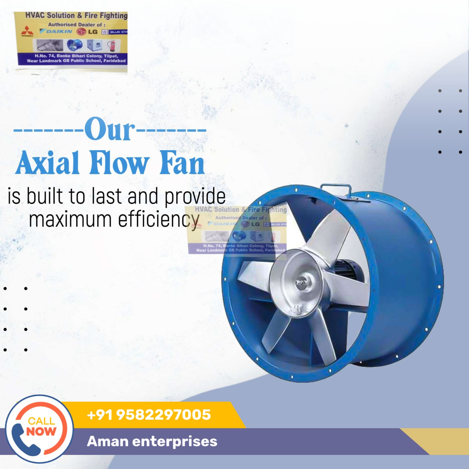 Industrial axial flow fan