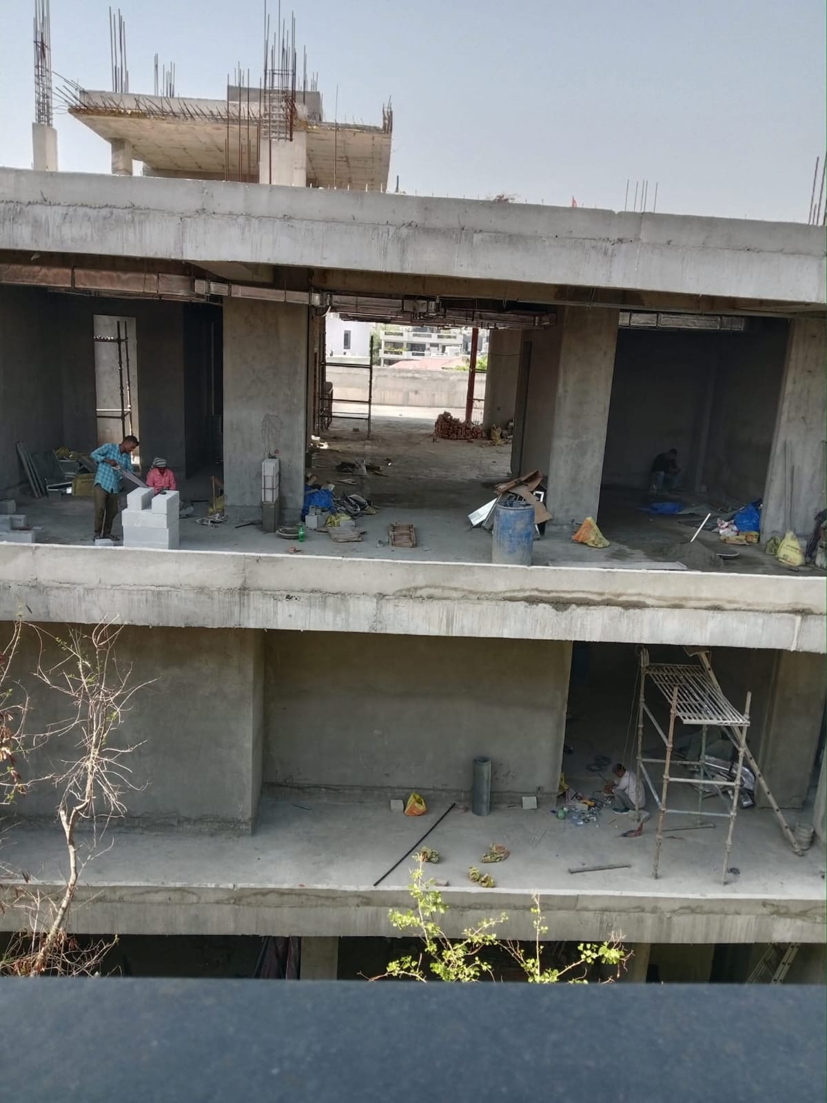 Industrial HVAC construction site